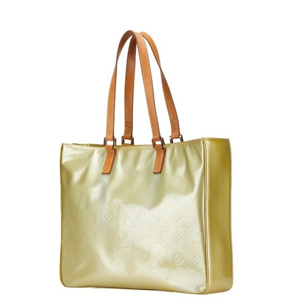 LOUIS VUITTON Green Monogram Leather Tote Bag - Picture 2 of 12